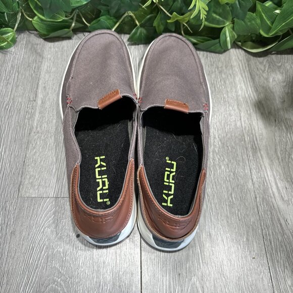 KURU PACE KURUCloud Boat Shoe Lightweight Slip On Jet Black/ Walnut US SZ 11 main image 6